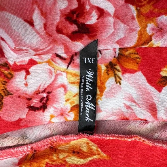 White Mark Women’s Floral Mid Length Full Skirt Size 3XL NWOT - Picture 4 of 6